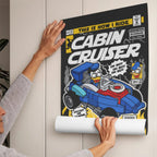 Donald Cabin Cruiser Art Wall Decor – Retro Cartoon Comic Poster