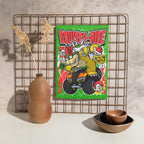 Bowser Ride Pop Art Wall Decor – Retro Cartoon Comic Poster