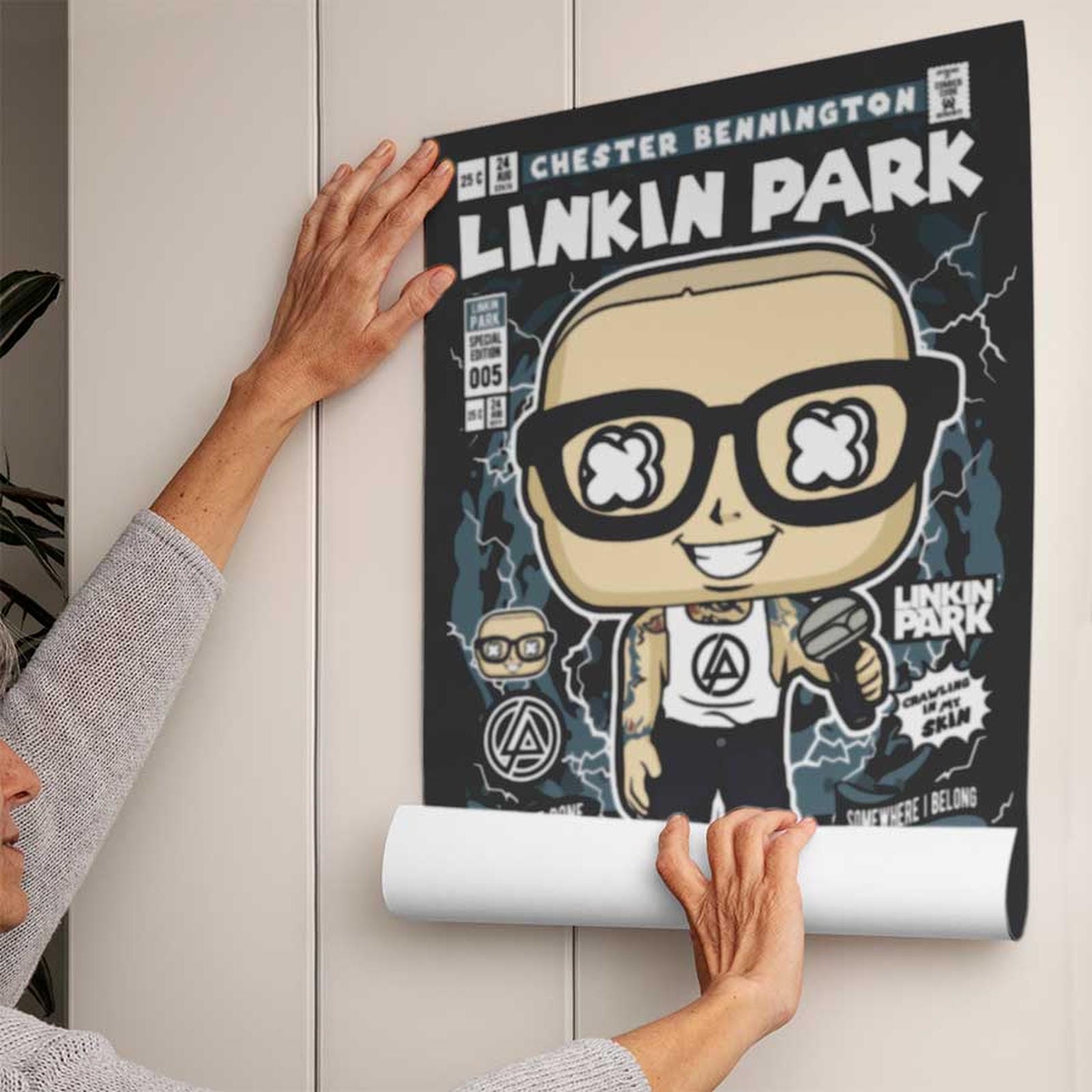 Linkin Park Art Wall Decor – Retro Cartoon Comic Poster