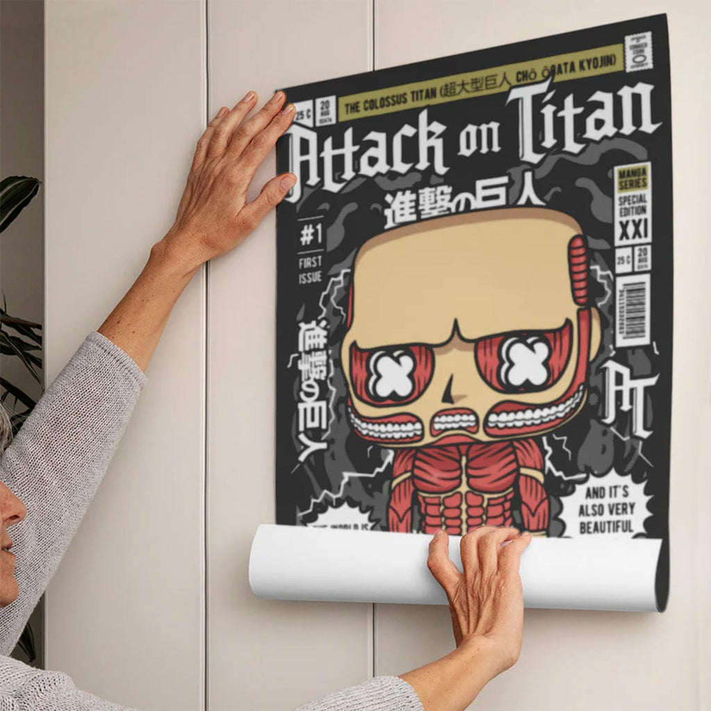 Attack on Titan Art Wall Decor – Retro Cartoon Comic Poster