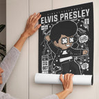 Elvis Presley Art Wall Decor – Retro Cartoon Comic Poster