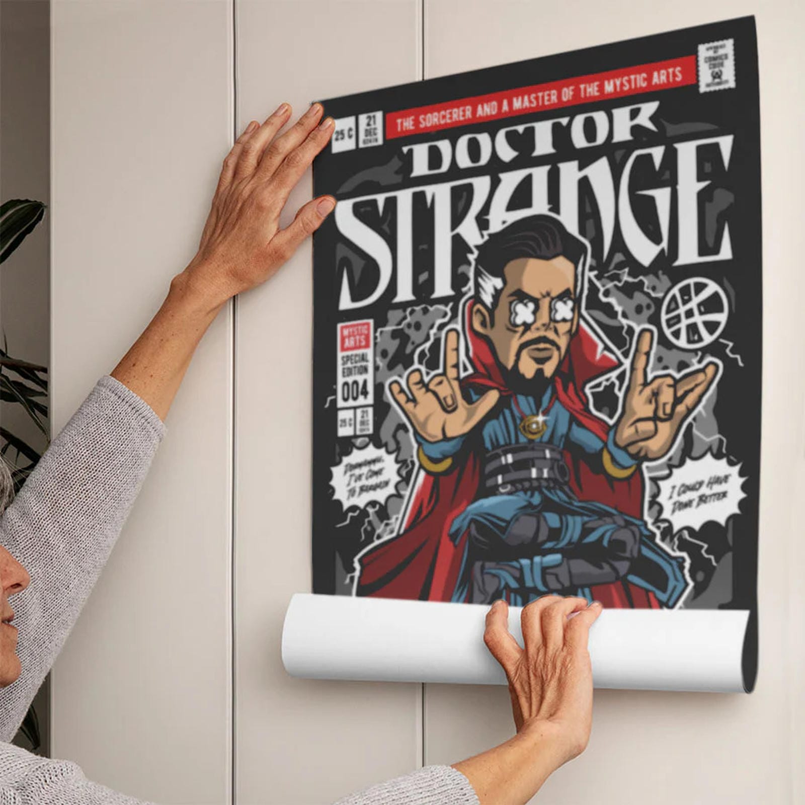 Doctor Strange Art Wall Decor – Retro Cartoon Comic Poster