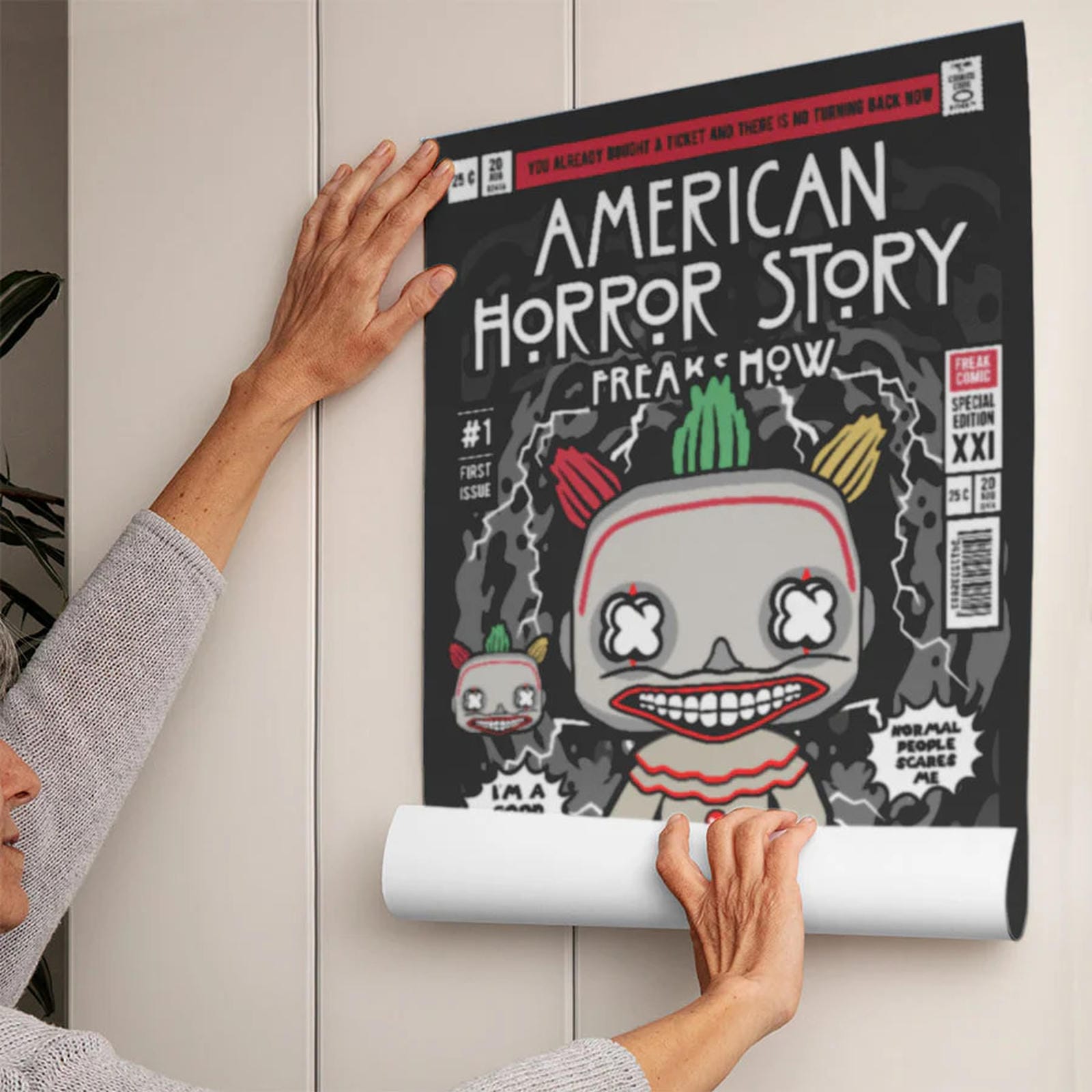 Freak Show American Horror Art Wall Decor – Retro Cartoon Comic Poster