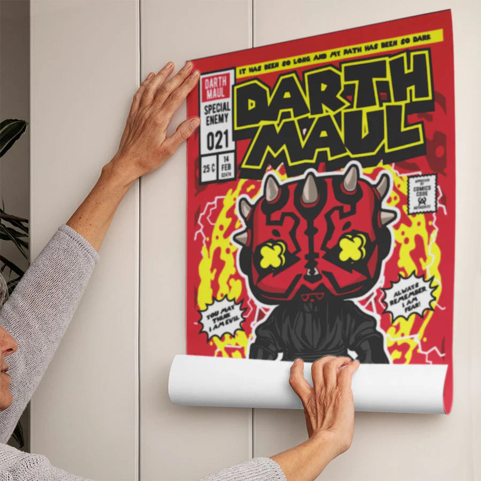 Darth Maul Art Wall Decor – Retro Cartoon Comic Poster