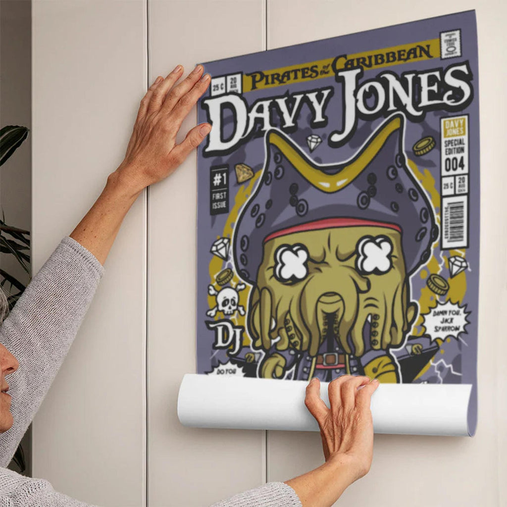Davy Jones Pirates Art Wall Decor – Retro Cartoon Comic Poster