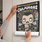 Freddy Mercuri Queen Art Wall Decor – Retro Cartoon Comic Poster