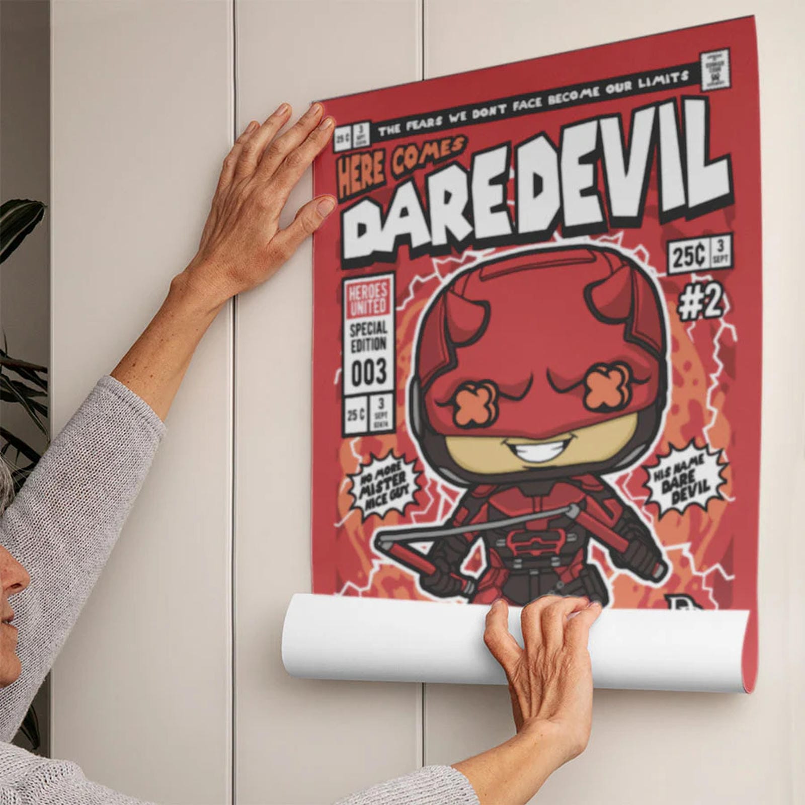 Dare Devil Art Wall Decor – Retro Cartoon Comic Poster