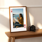 Personalized King & Queen of Hearts Photo Frame – Perfect Gift for Couples