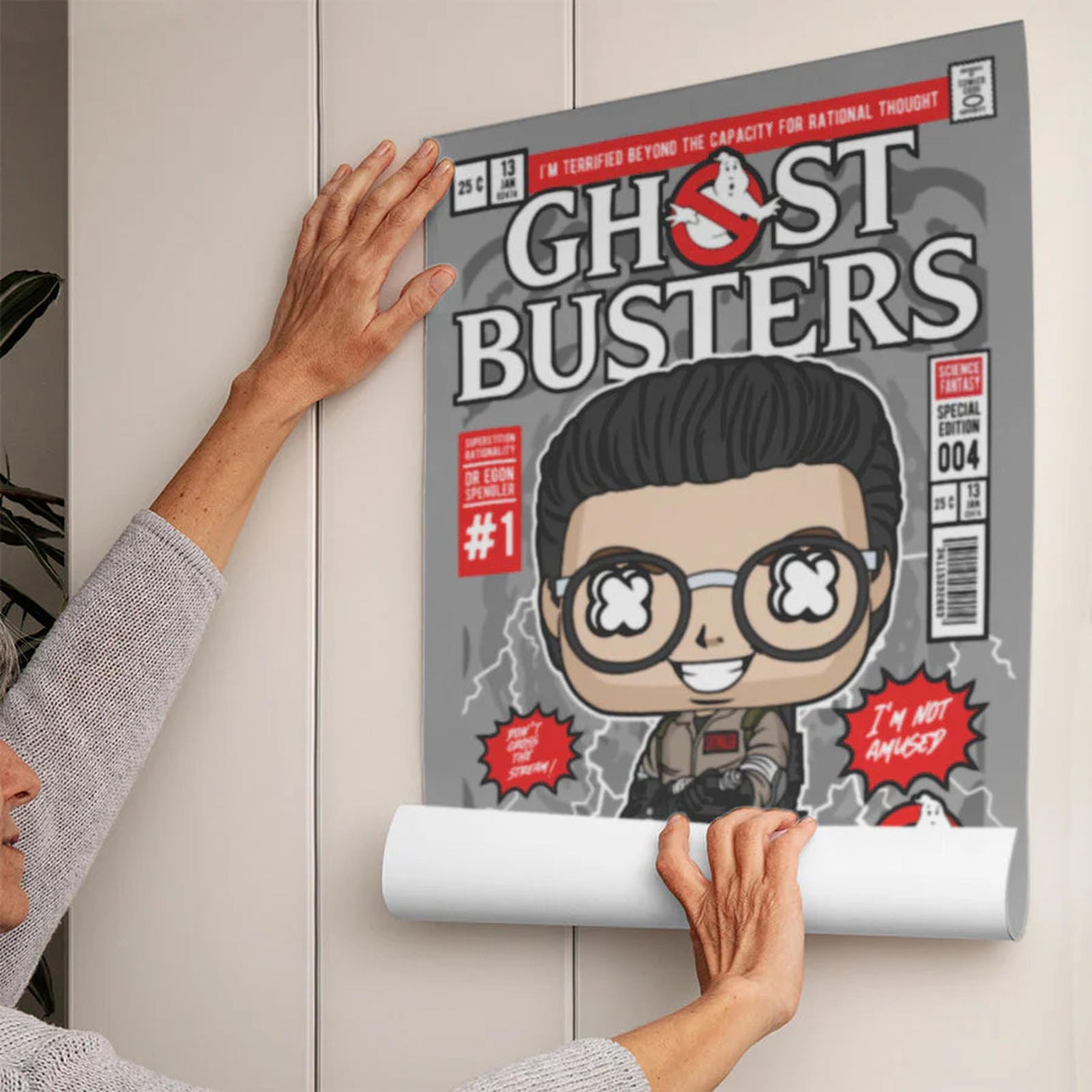 Dr Egon Ghostbusters Art Wall Decor – Retro Cartoon Comic Poster