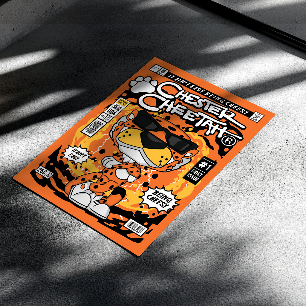 Chester Cheetah Art Wall Decor – Retro Cartoon Comic Poster