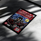Bat Mobile Pop Art Wall Decor – Retro Cartoon Comic Poster