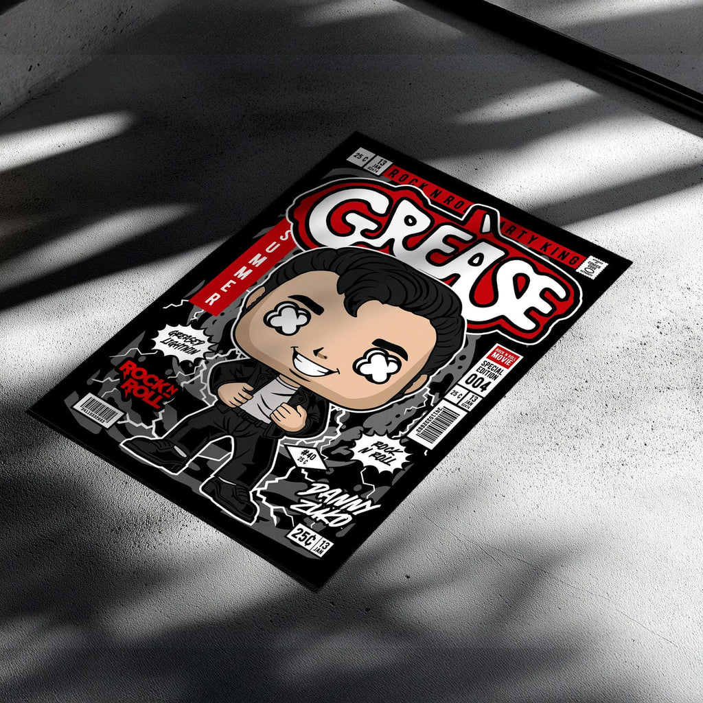 Danny Grease Art Wall Decor – Retro Cartoon Comic Poster