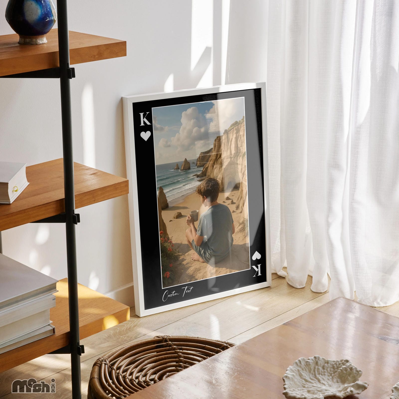 Personalized King & Queen of Hearts Photo Frame – Perfect Gift for Couples