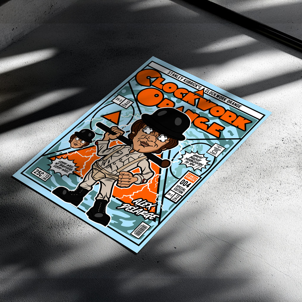 Clockwork Orange Pop Art Wall Decor – Retro Cartoon Comic Posters