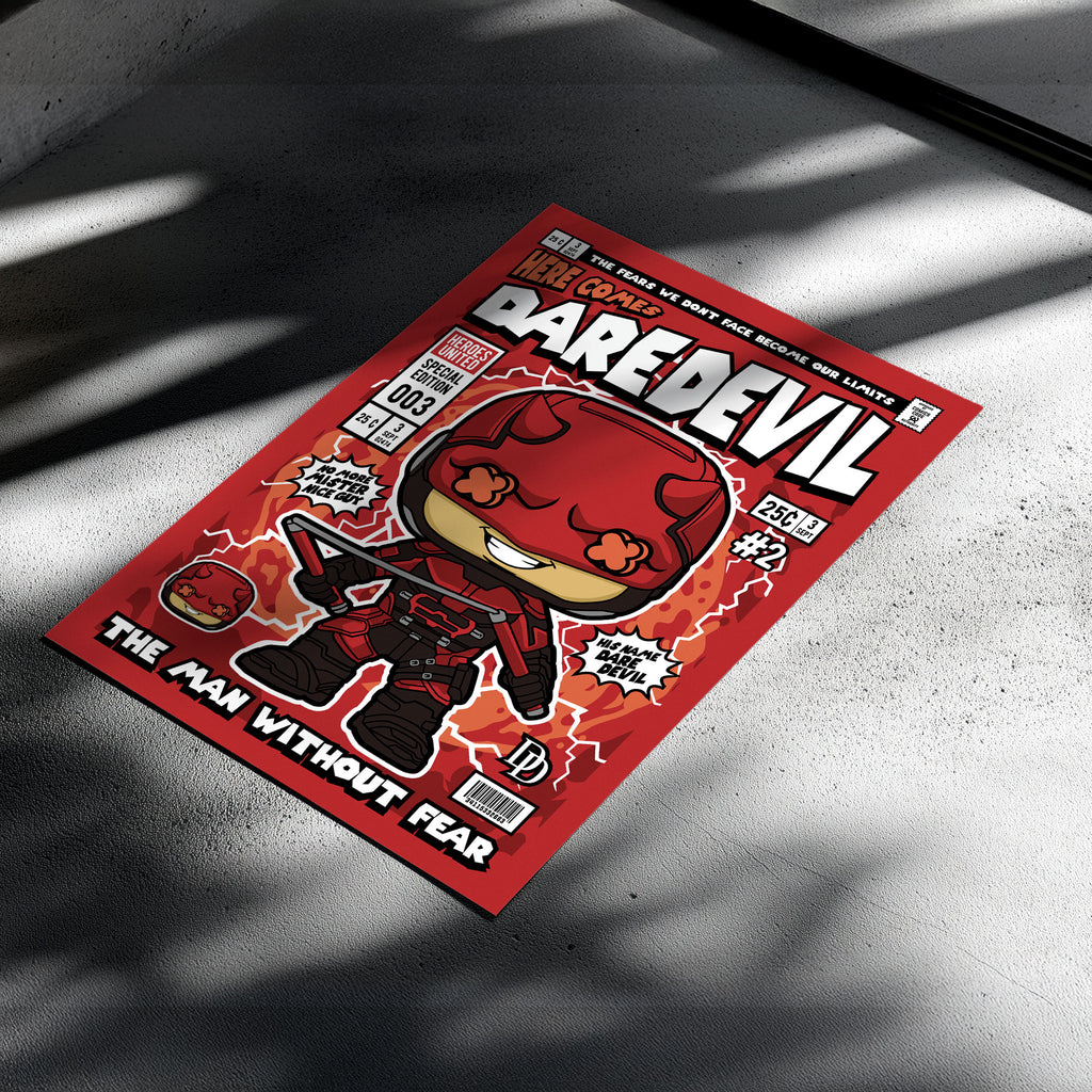 Dare Devil Art Wall Decor – Retro Cartoon Comic Poster