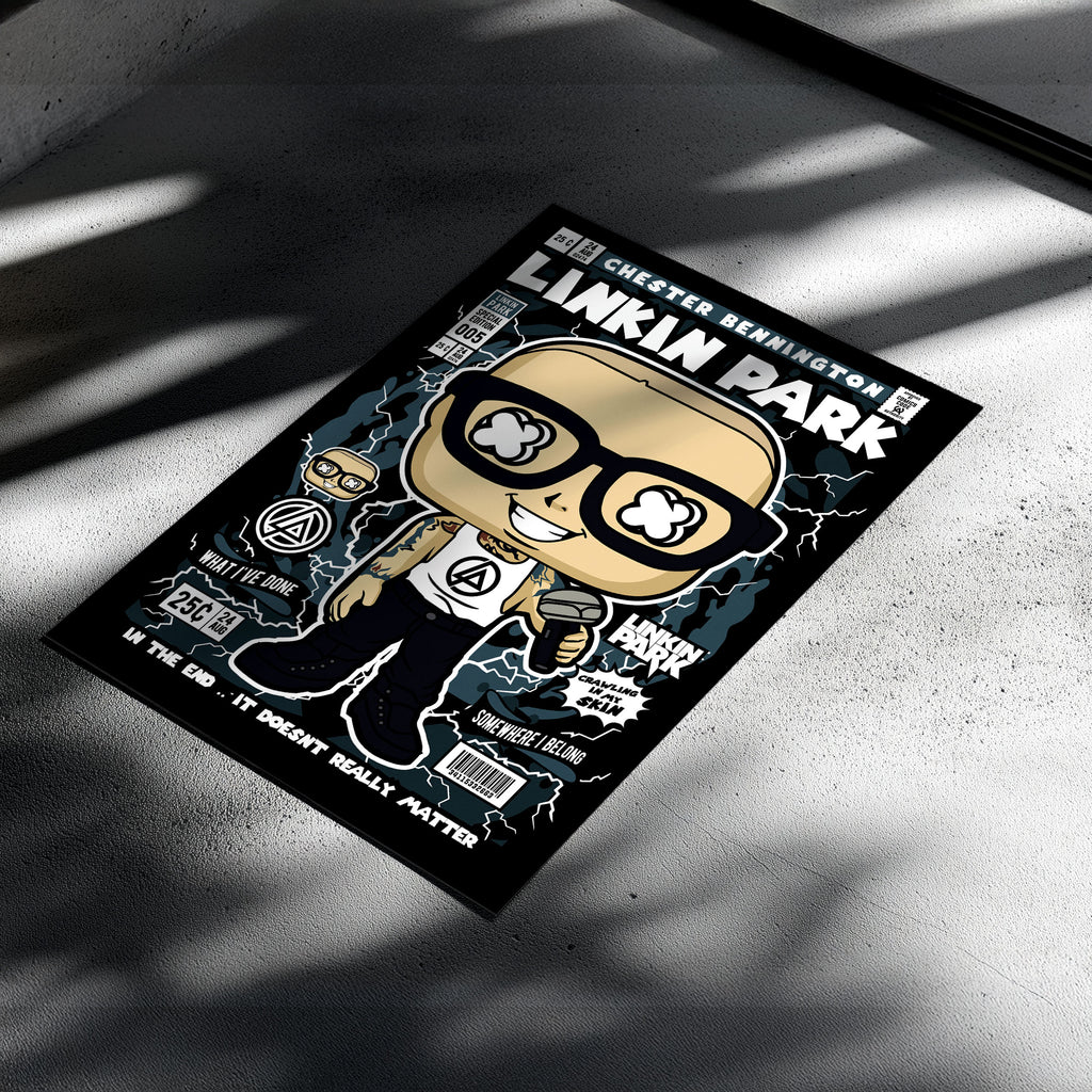 Linkin Park Art Wall Decor – Retro Cartoon Comic Poster