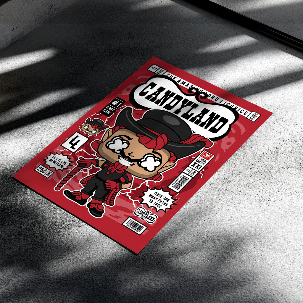 Candy Land Pop Art Wall Decor – Retro Cartoon Comic Poster