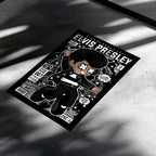 Elvis Presley Art Wall Decor – Retro Cartoon Comic Poster