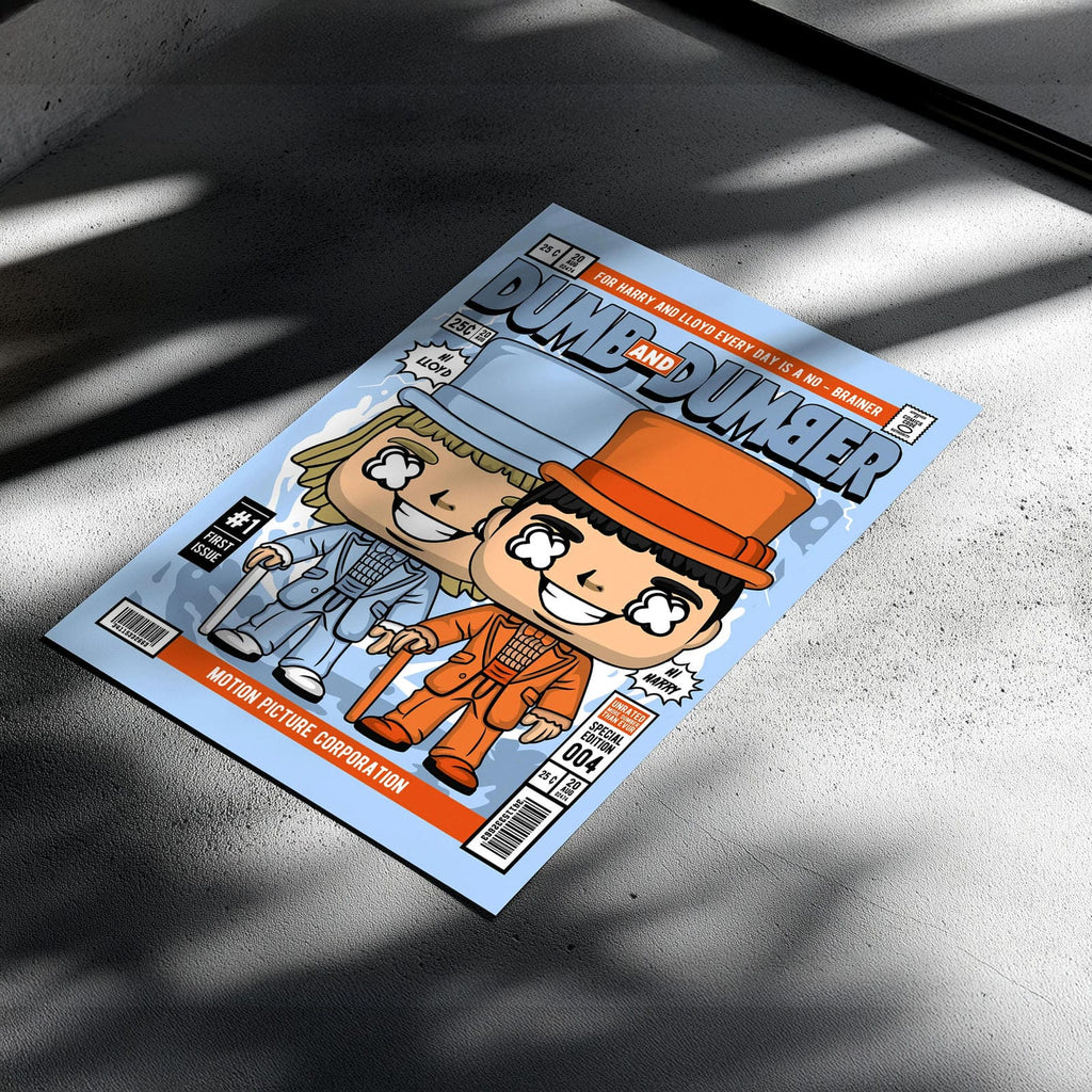 Dumb and Dumber Art Wall Decor – Retro Cartoon Comic Poster