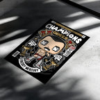 Freddy Mercuri Queen Art Wall Decor – Retro Cartoon Comic Poster