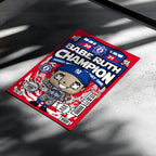 Babe Ruth Pop Art Wall Decor – Retro Cartoon Comic Poster