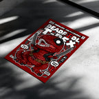 Deadpool Trex Art Wall Decor – Retro Cartoon Comic Poster