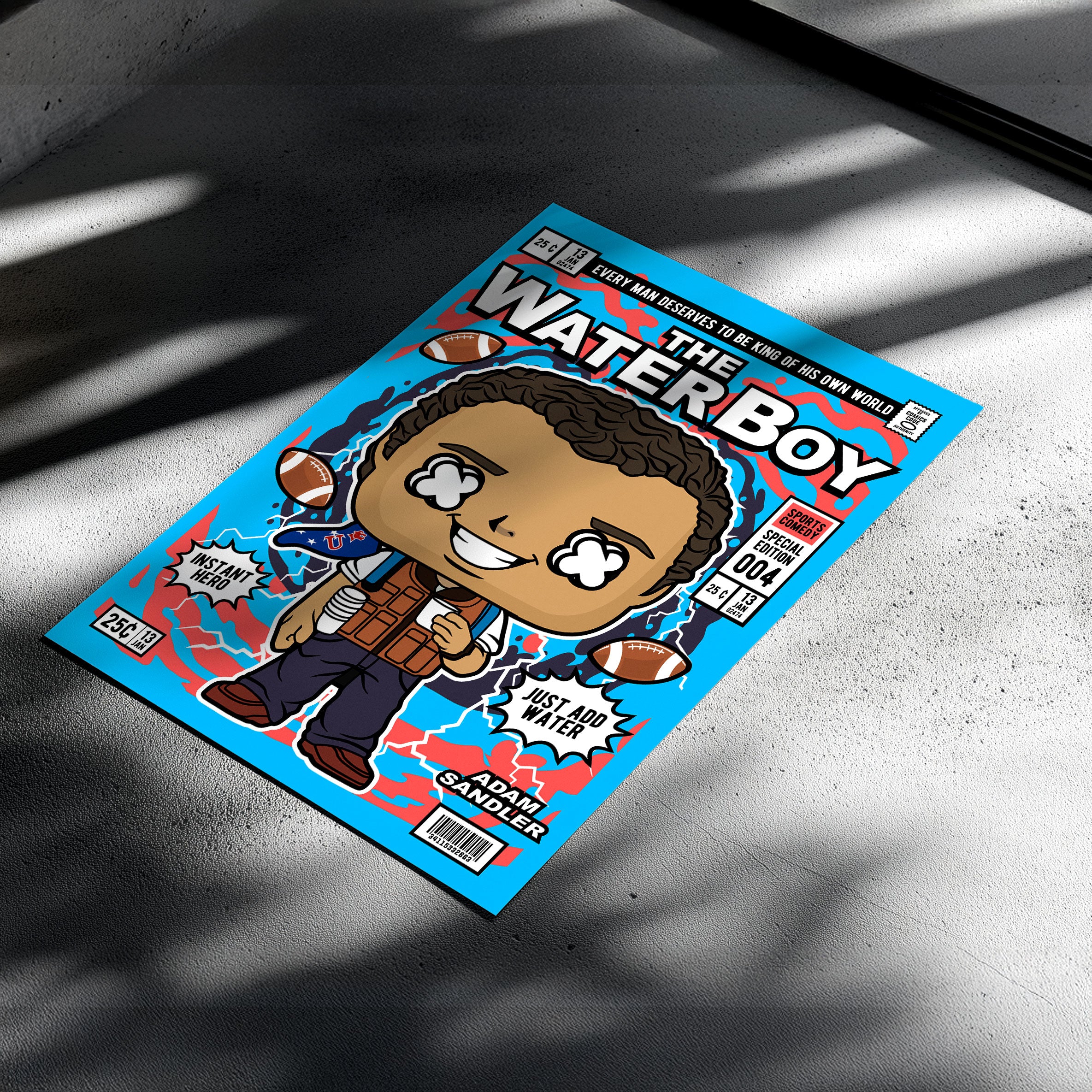 The Waterboy Pop Art Wall Decor – Retro Cartoon Comic Poster