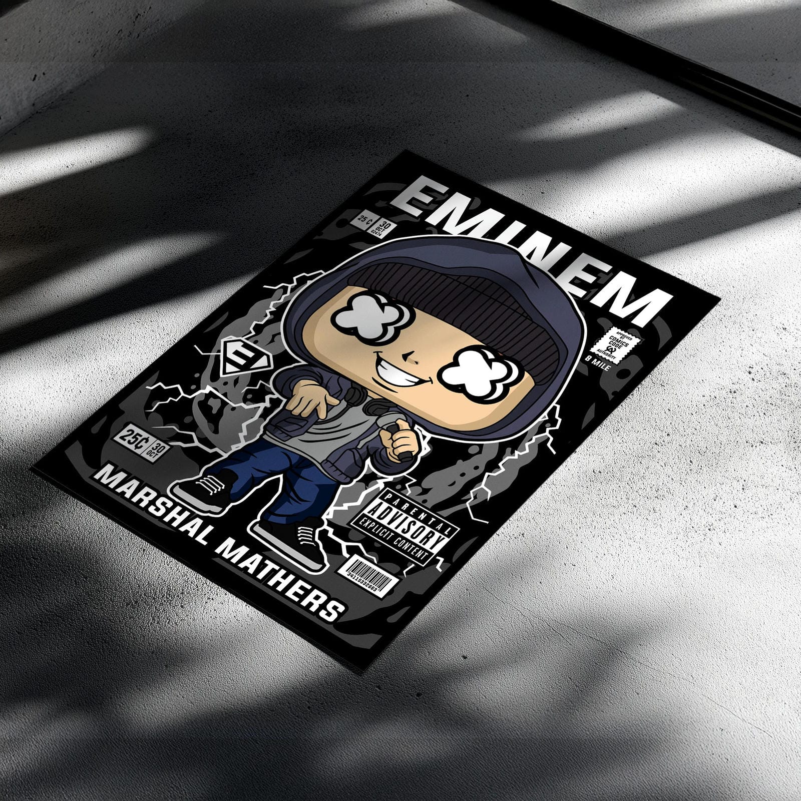 Eminem Art Wall Decor – Retro Cartoon Comic Poster
