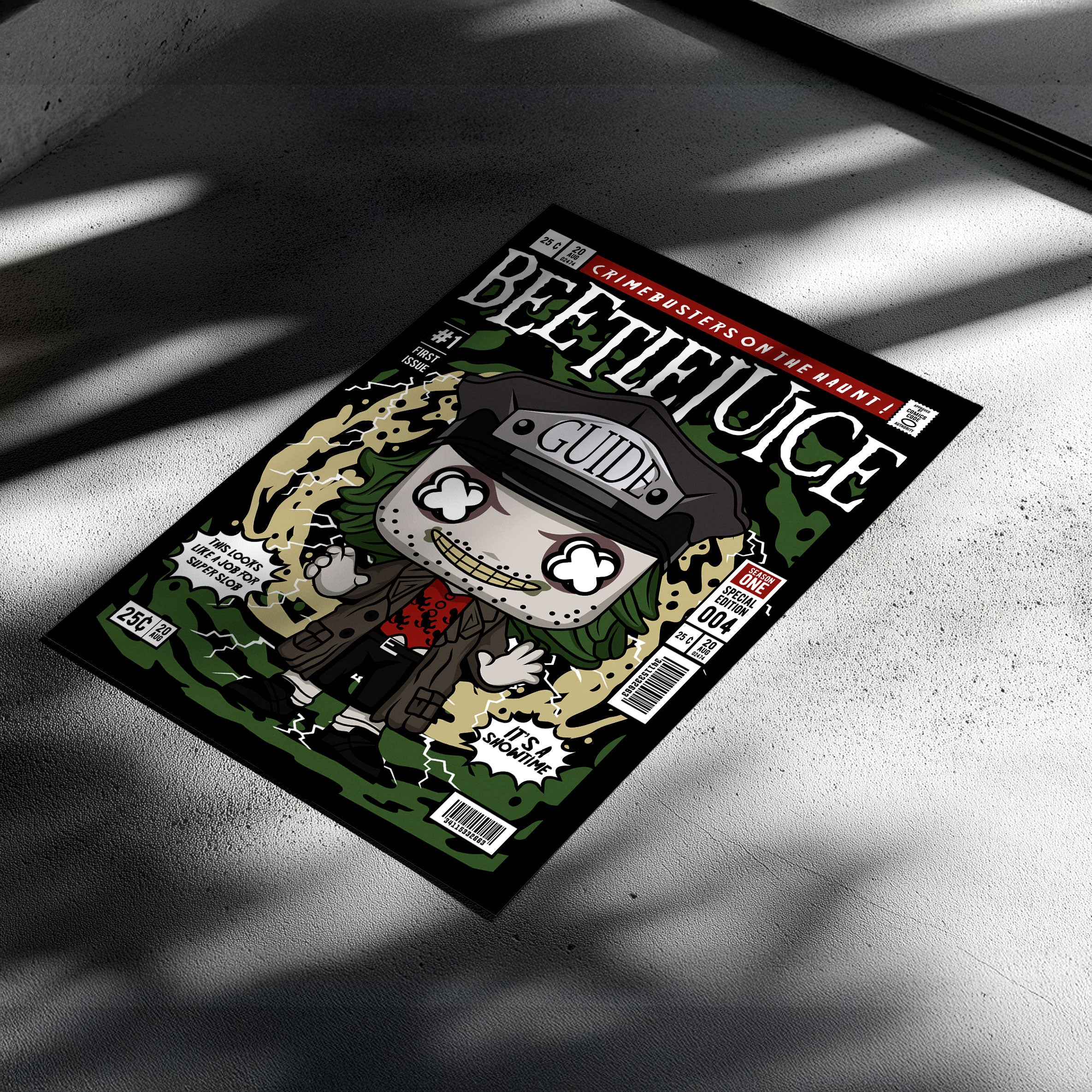 Beetlejuice Pop Art Wall Decor – Retro Cartoon Comic Poster