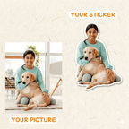 Custom Photo Sticker – Custom Face, Portrait & Photo Decal for Water Bottle, Laptop, Car | Personalized Die-Cut Waterproof
