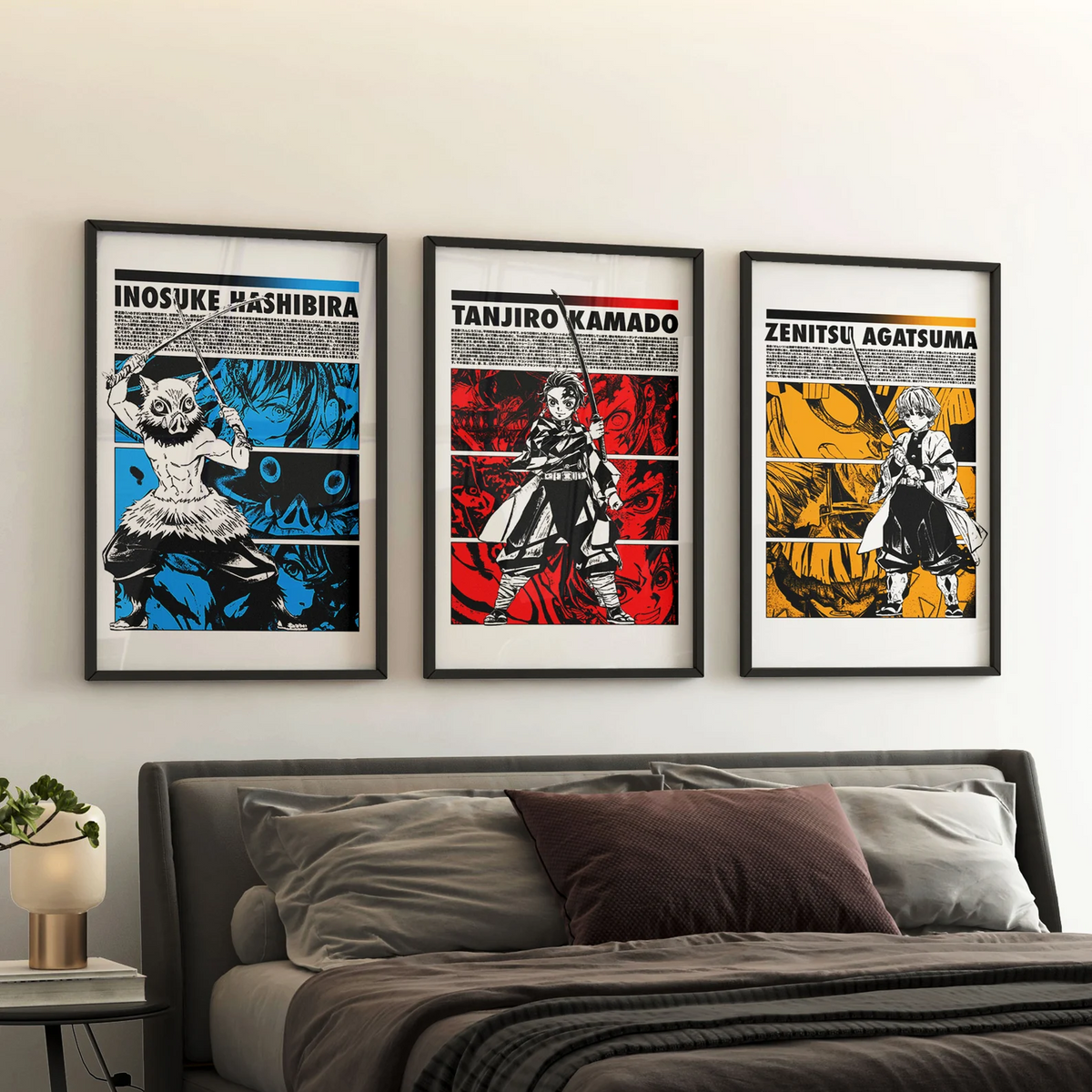 Set of 3 Demon Slayer Posters V2 – Moshi Tu