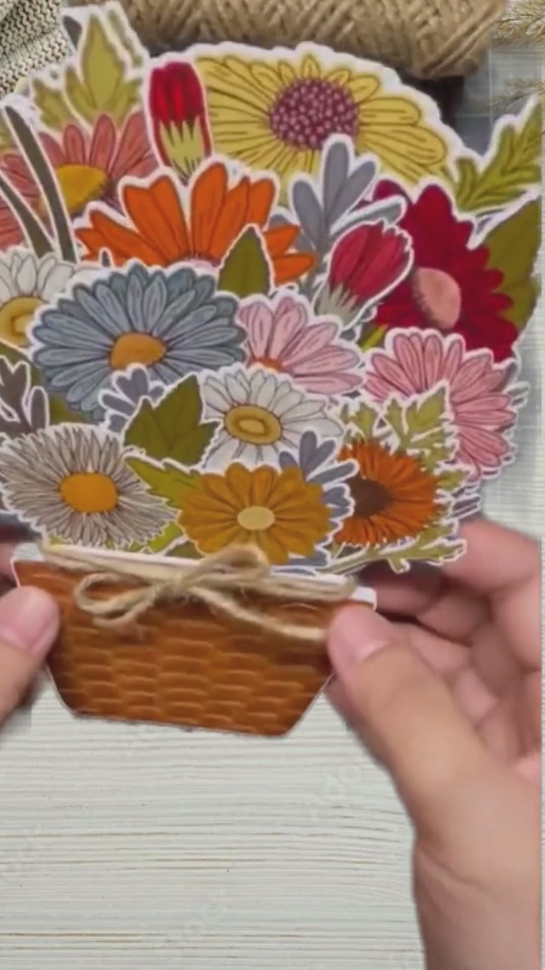 2026 Daisy Stackable Desk Calendar – Retro Retro Floral Design